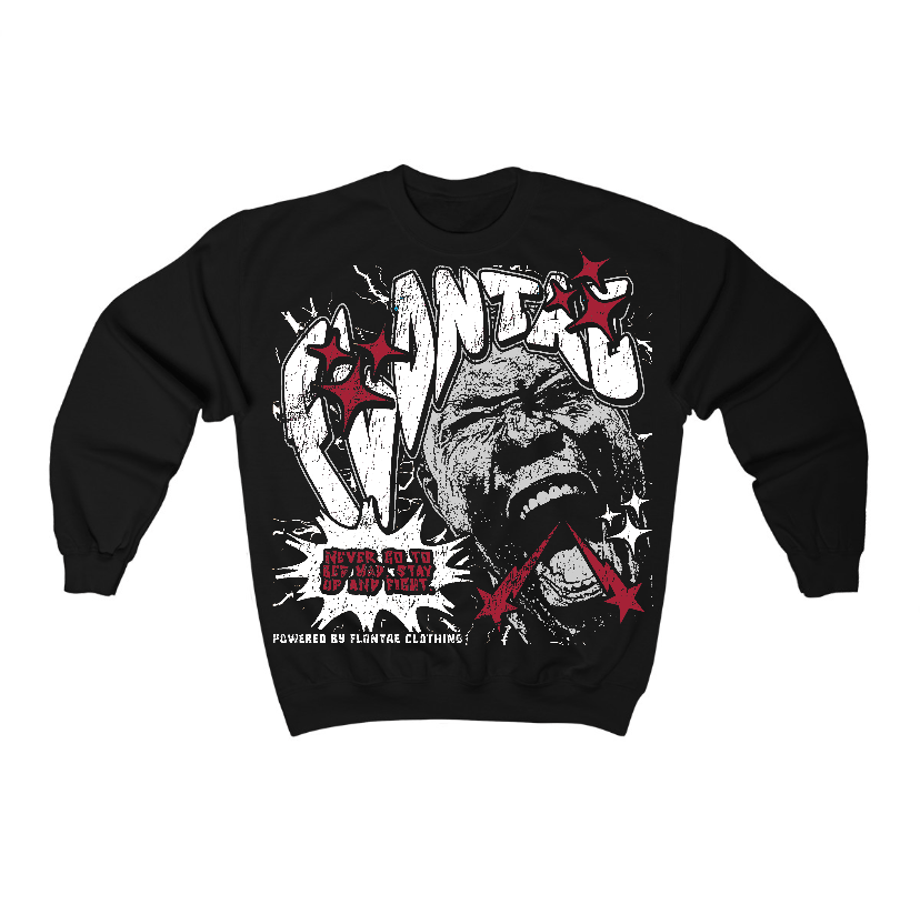 Black Toe 14s Flontae Crewneck Sweatshirt Never Quit Graphic
