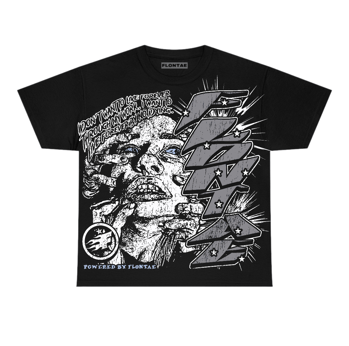 Wolf Grey 5s Flontae T-Shirt Forever Graphic
