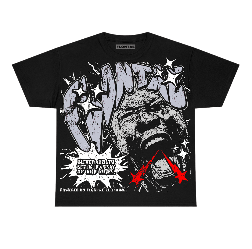 Black Cement 3s Flontae T-Shirt Never Quit Graphic