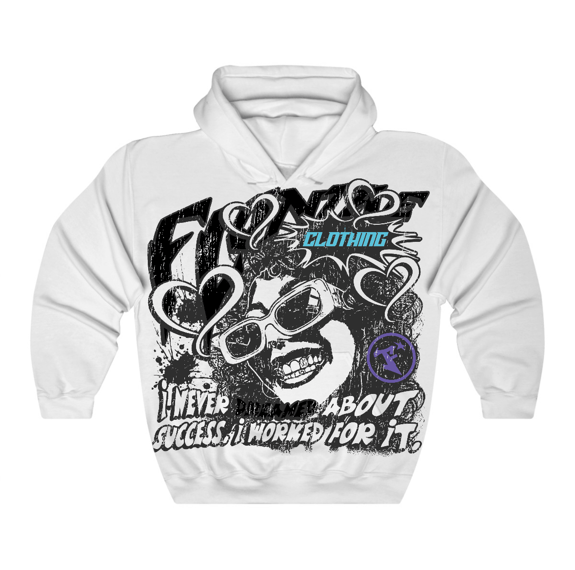 Aqua 8s Flontae Hoodie Never Dream Graphic