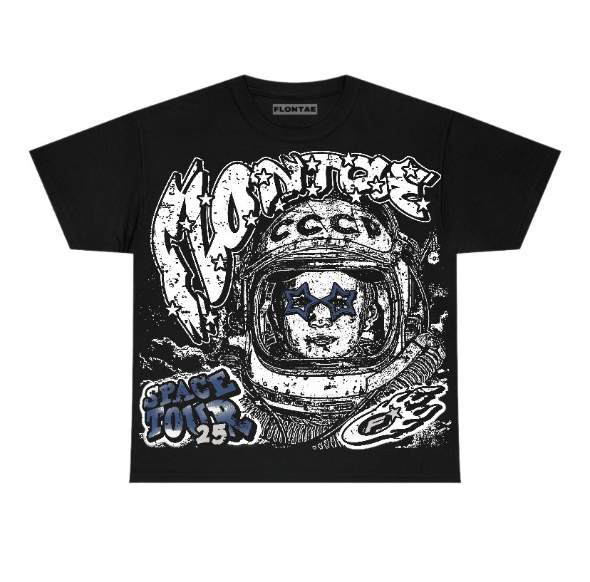 Navy 4s Flontae T-Shirt Nothing Else Graphic