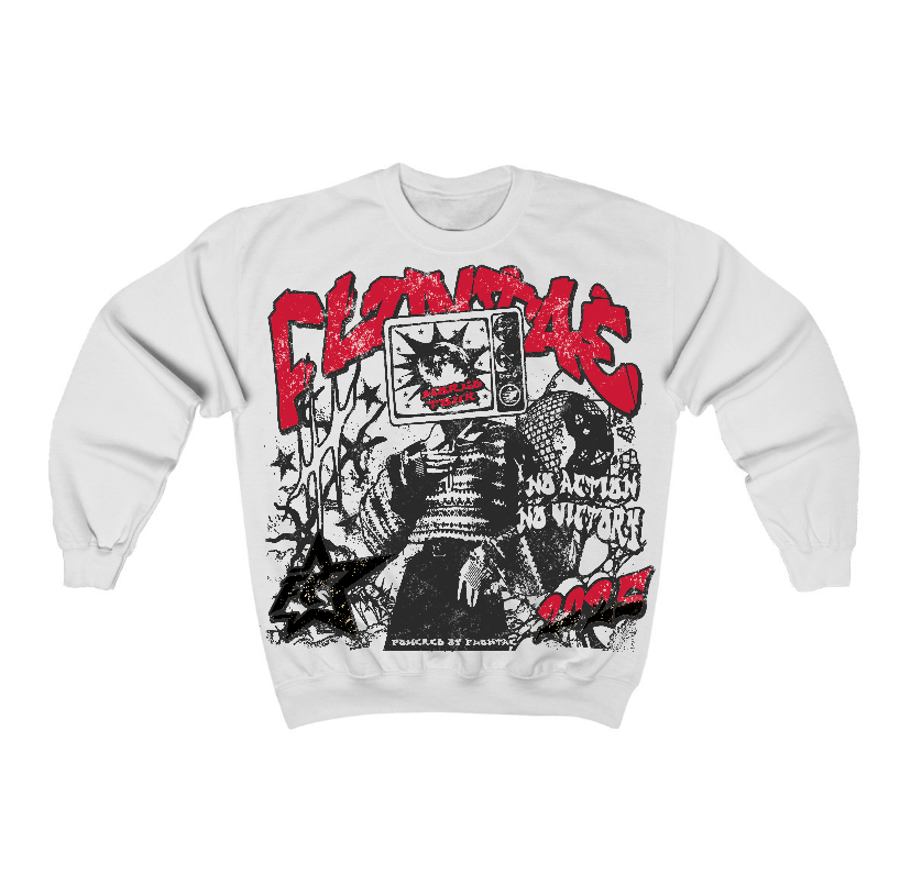 85 Bred 1s Flontae Crewneck Sweatshirt No Victory Graphic