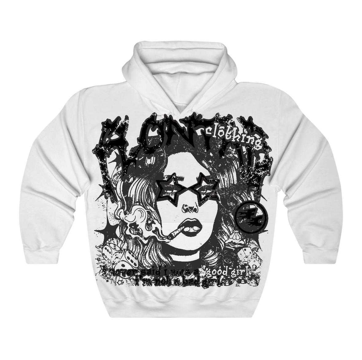 Black Cat 4s Flontae Hoodie Keep Quiet Graphic