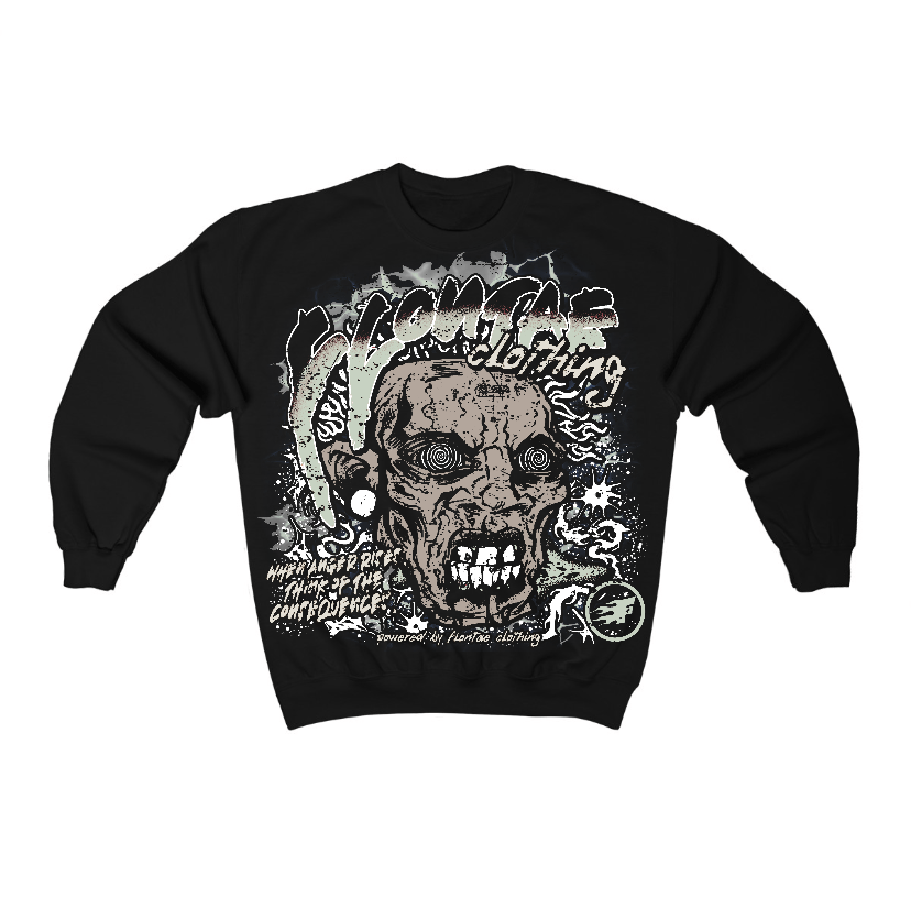 Seafoam 4s Flontae Crewneck Sweatshirt Consequences Graphic