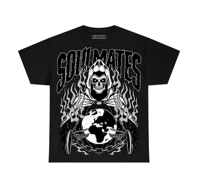 85 Metallic Black 1s Low Flontae T-Shirt Soulmates Graphic