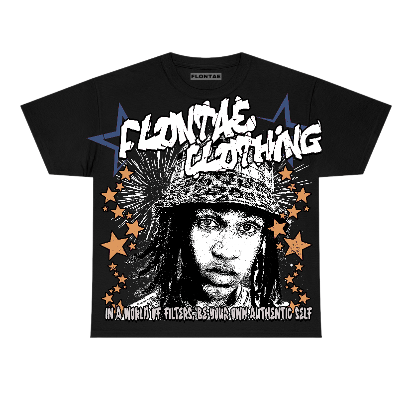 Navy 4s Flontae T-Shirt Be Yourself Graphic