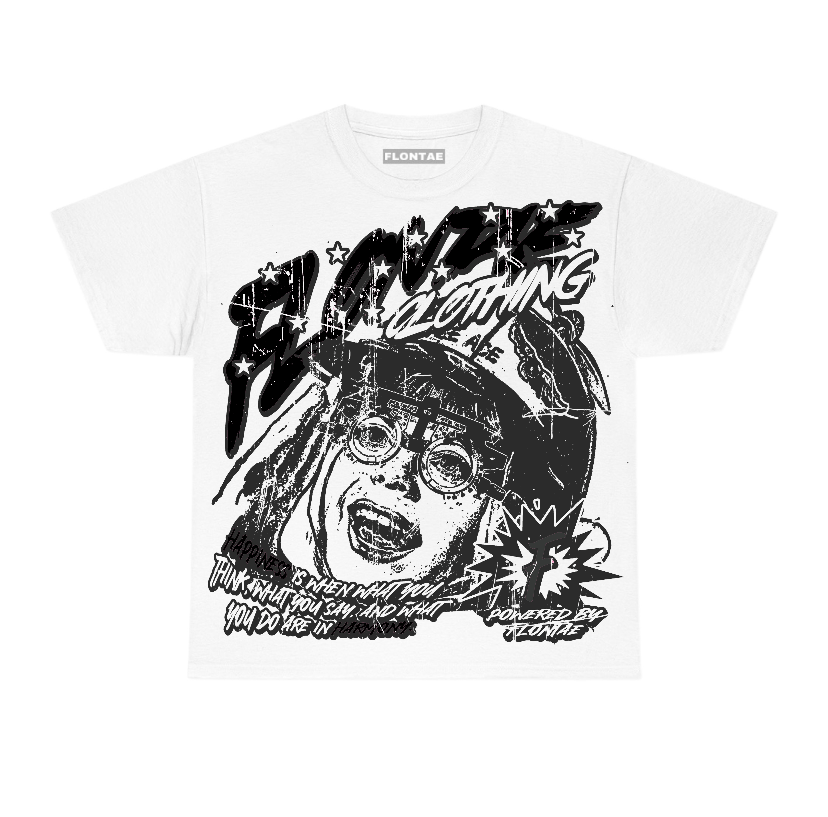 Black Cat 3s Flontae T-Shirt Always Smile Graphic