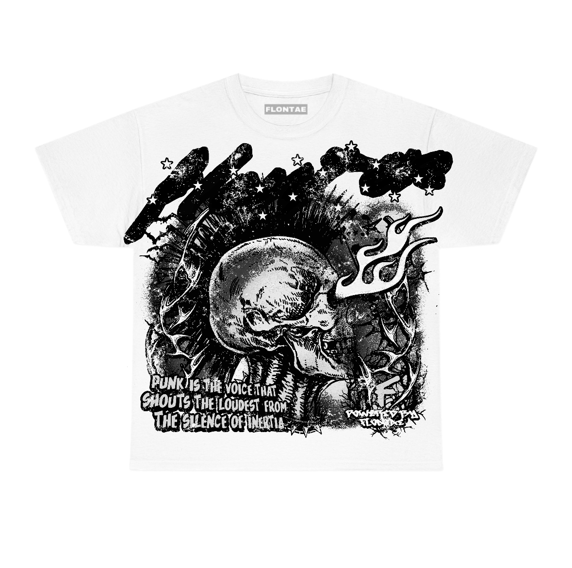 Black Cat 4s Flontae T-Shirt Loud Intent Graphic