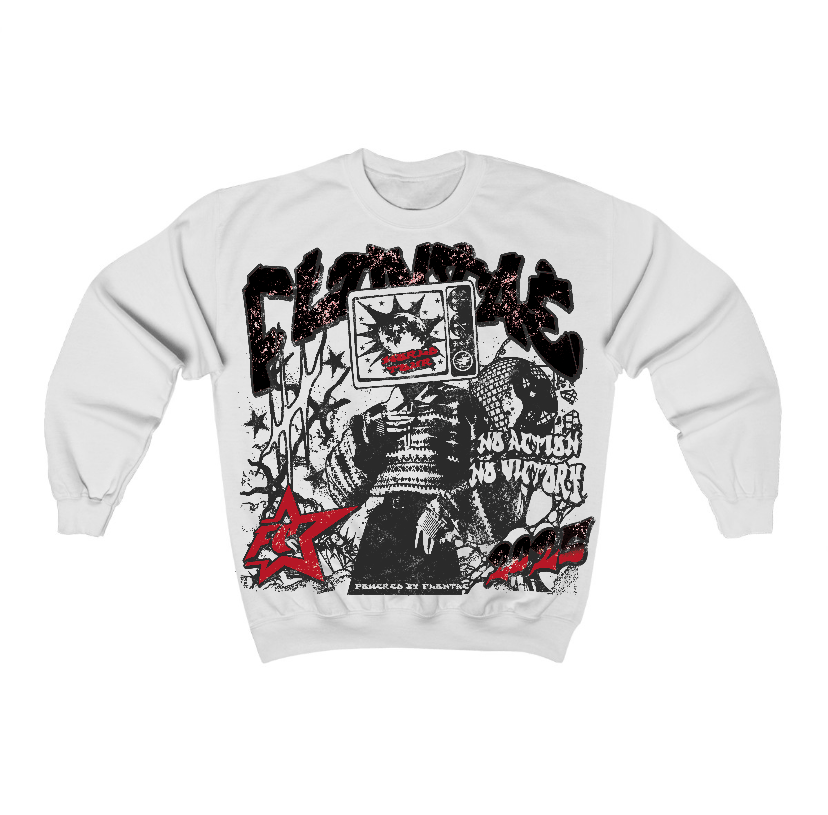Flu Game 12s Flontae Crewneck Sweatshirt No Victory Graphic