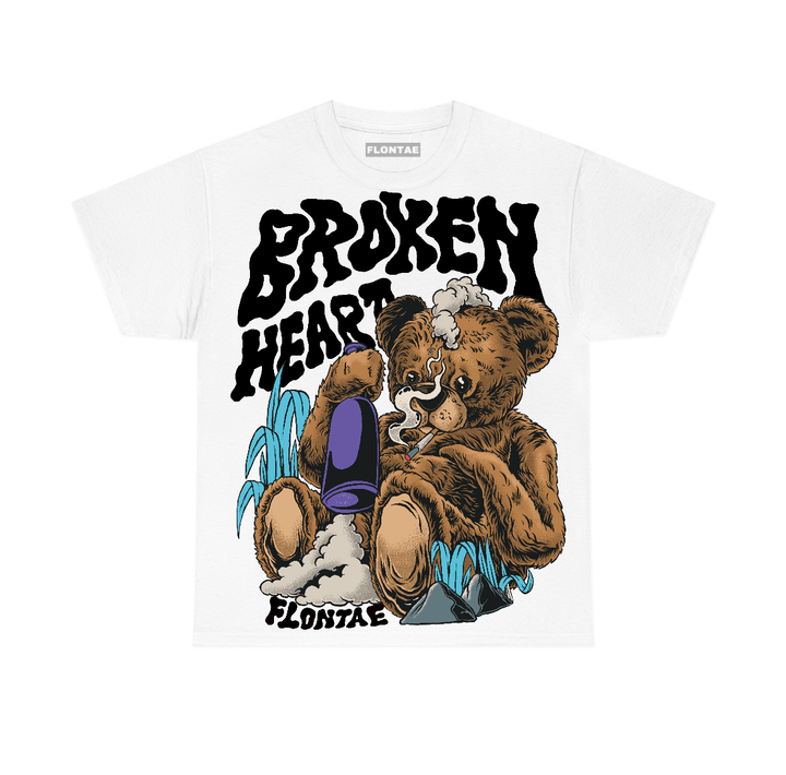 Aqua 8s Flontae T-Shirt Broken Heart Graphic