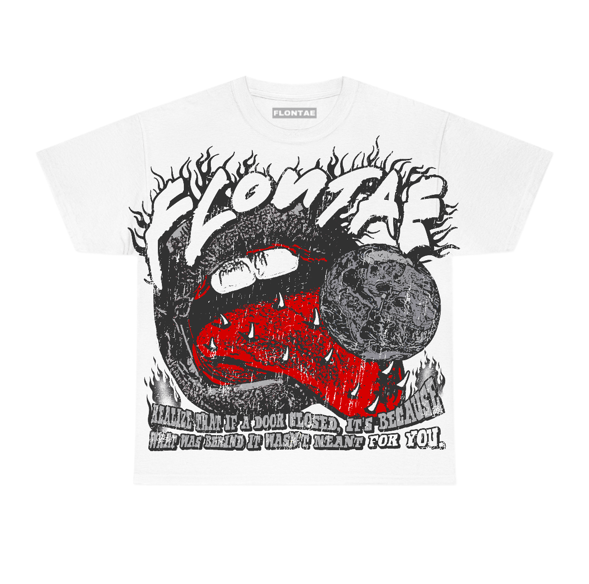 White Cement 4s Flontae T-Shirt Don't Worry Graphic