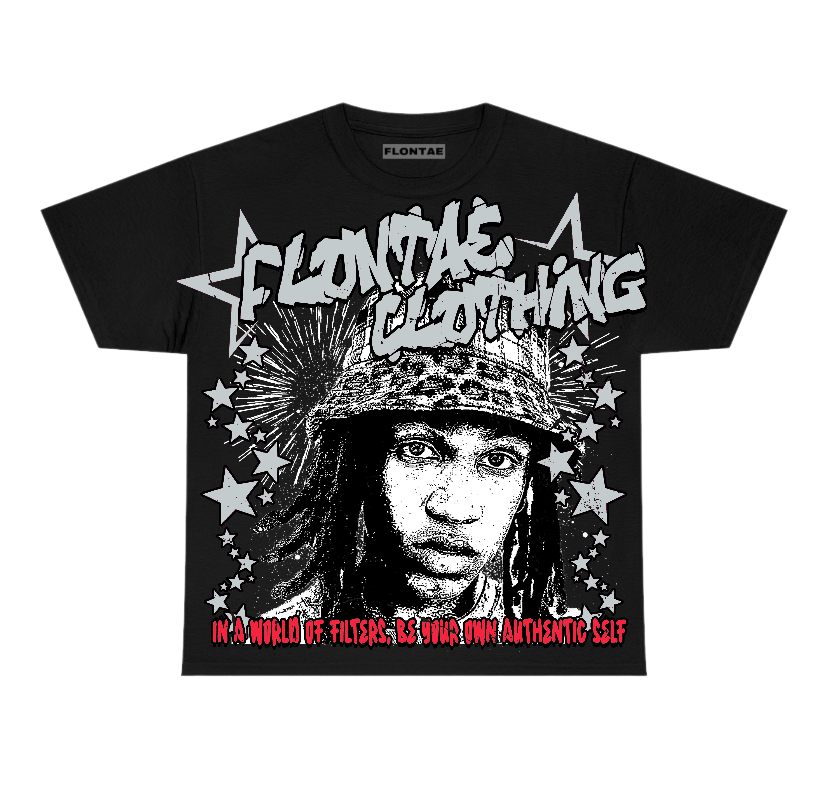 Black Metallic Reimagined 5s Flontae T-Shirt Be Yourself Graphic