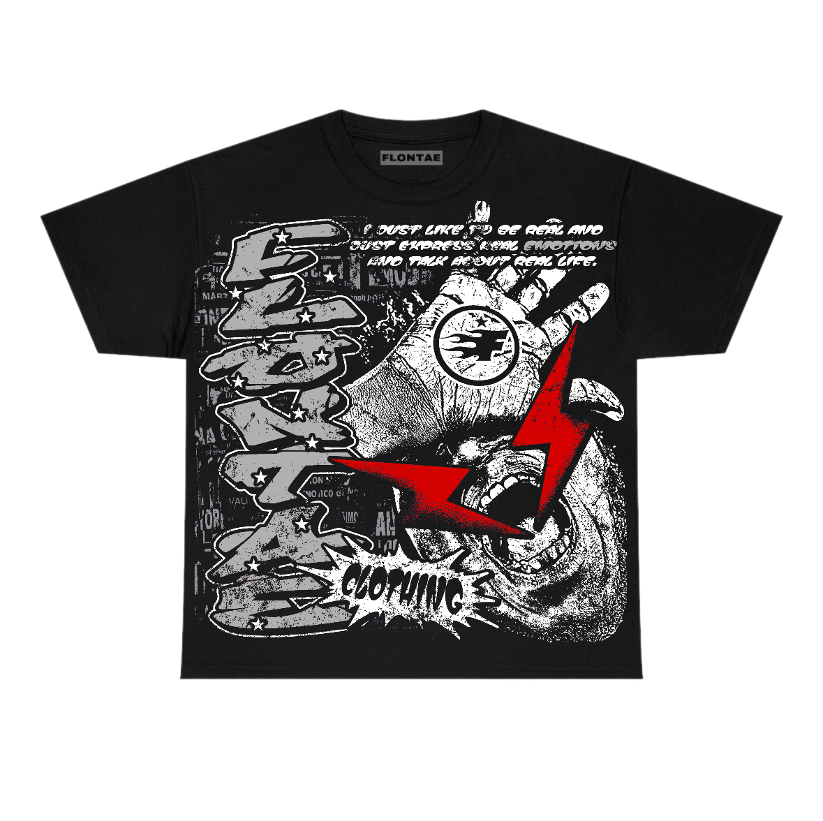 White Cement 4s Flontae T-Shirt Too Honest Graphic