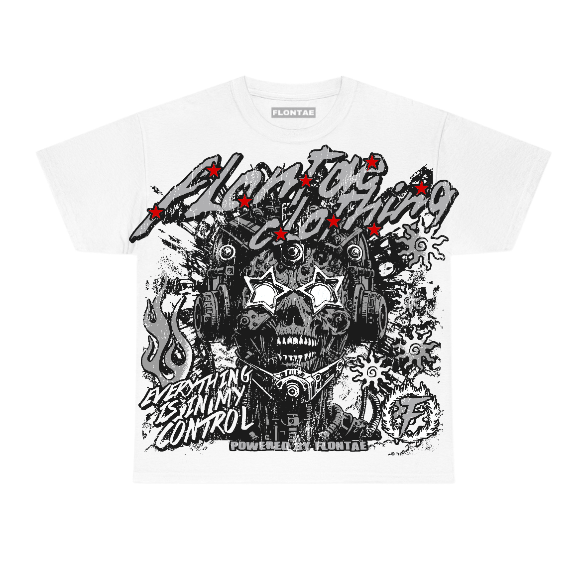 White Cement 4s Flontae T-Shirt My Control Graphic