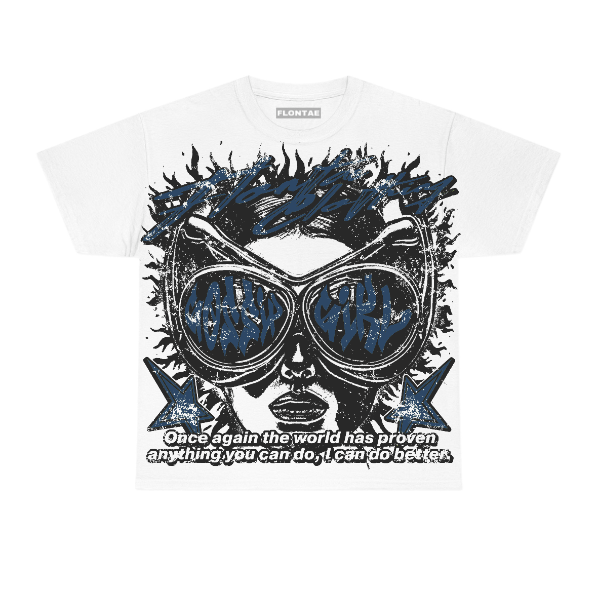 French Blue 12s Flontae T-Shirt Be Better Graphic