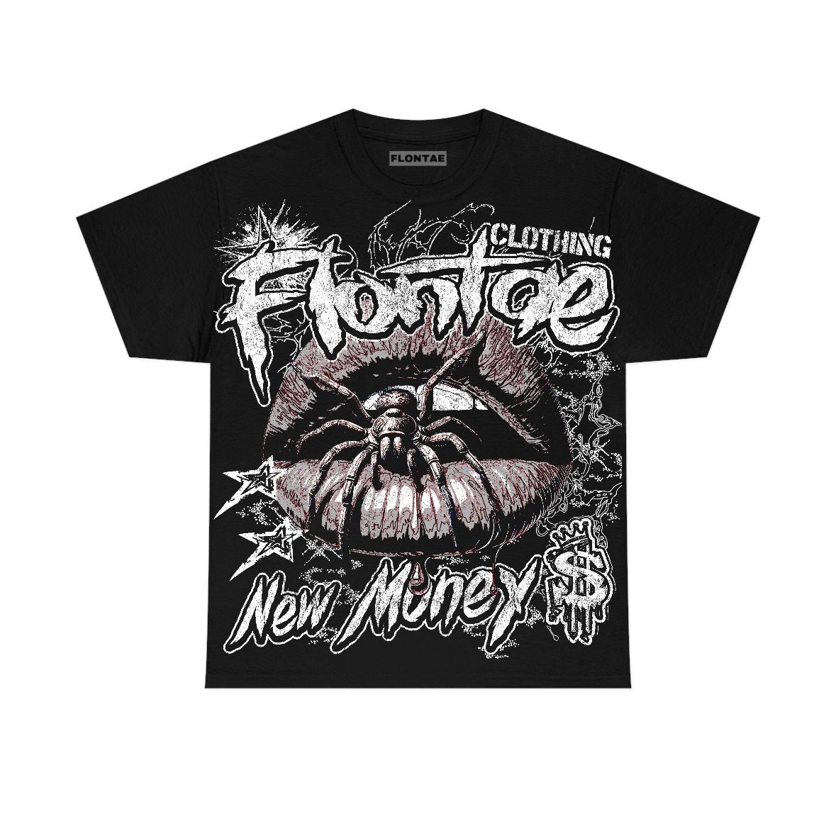 White Cement 4s Flontae T-Shirt All Mouth Graphic