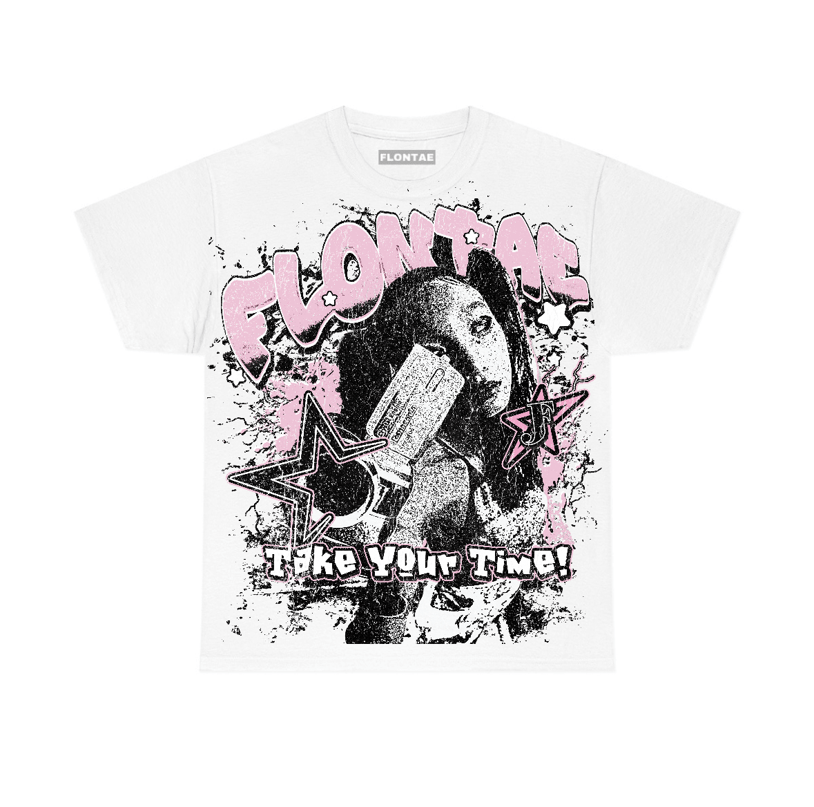 Pearl Pink 12s Flontae T-Shirt Be Patient Graphic