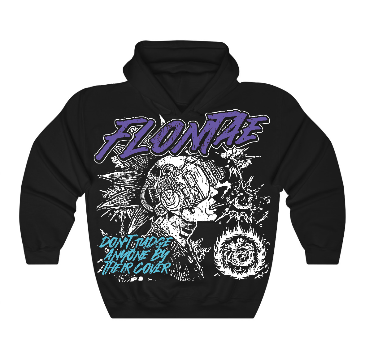 Aqua 8s Flontae Hoodie Don't Judge Graphic