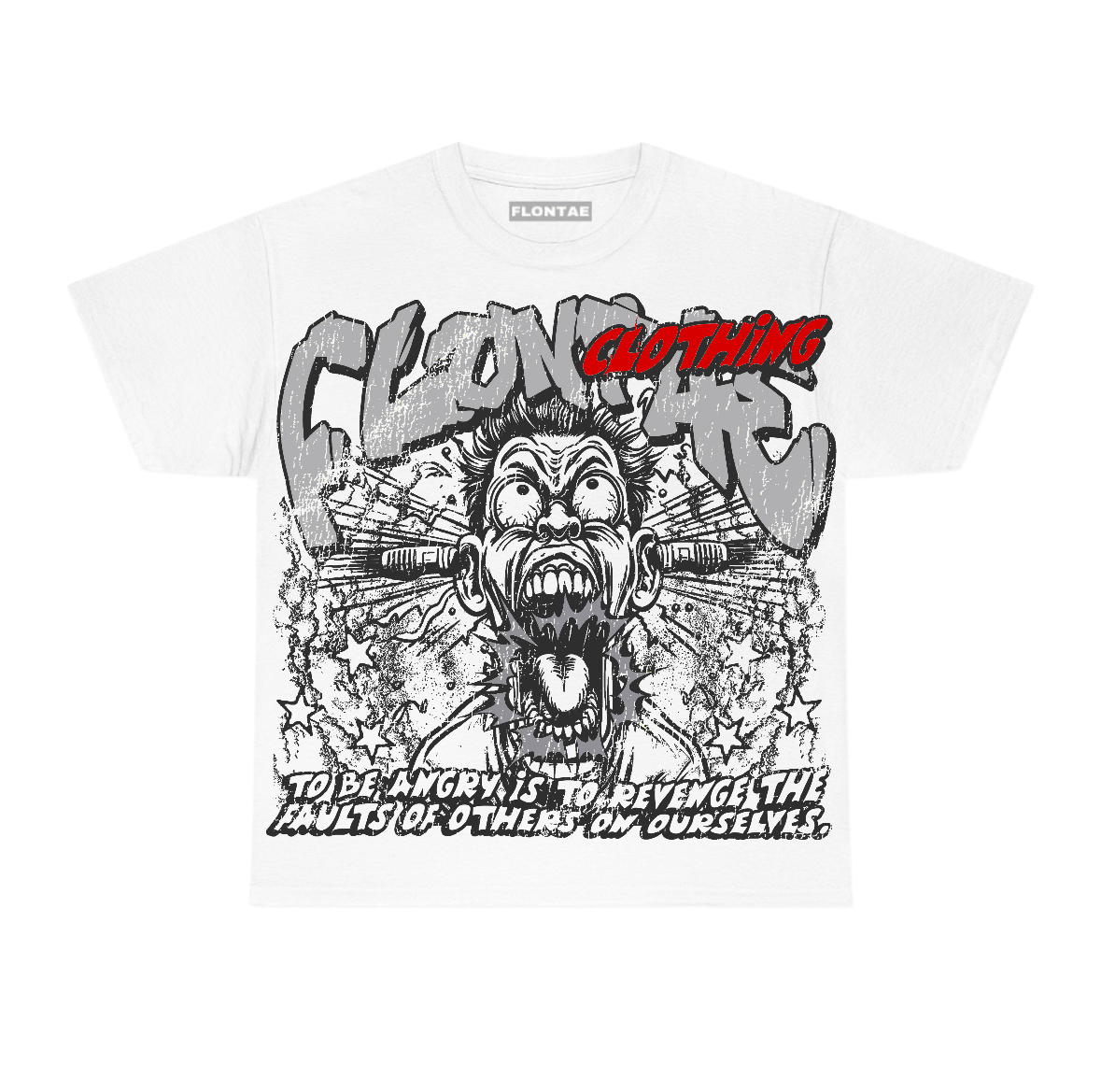 White Cement 4s Flontae T-Shirt Revenge Graphic