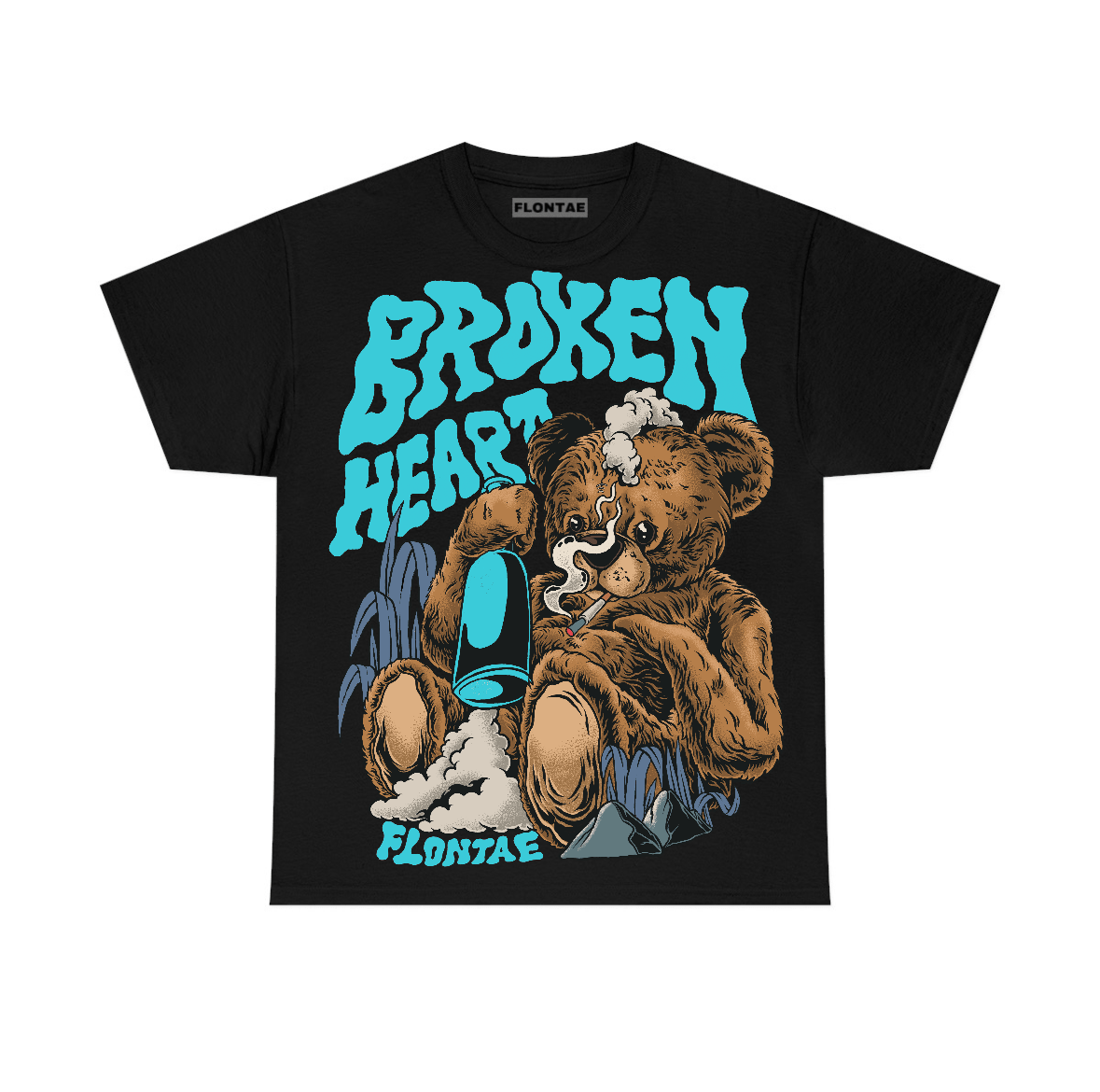 Gamma Blue 11s Flontae T-Shirt Broken Heart Graphic