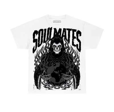 Black Cat 3s Flontae T-Shirt Soulmates Graphic