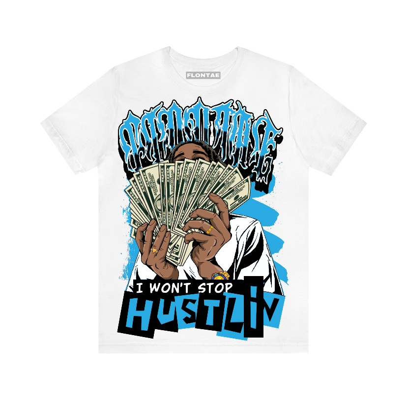 Powder Blue 9s Flontae T-Shirt Hustlin Graphic