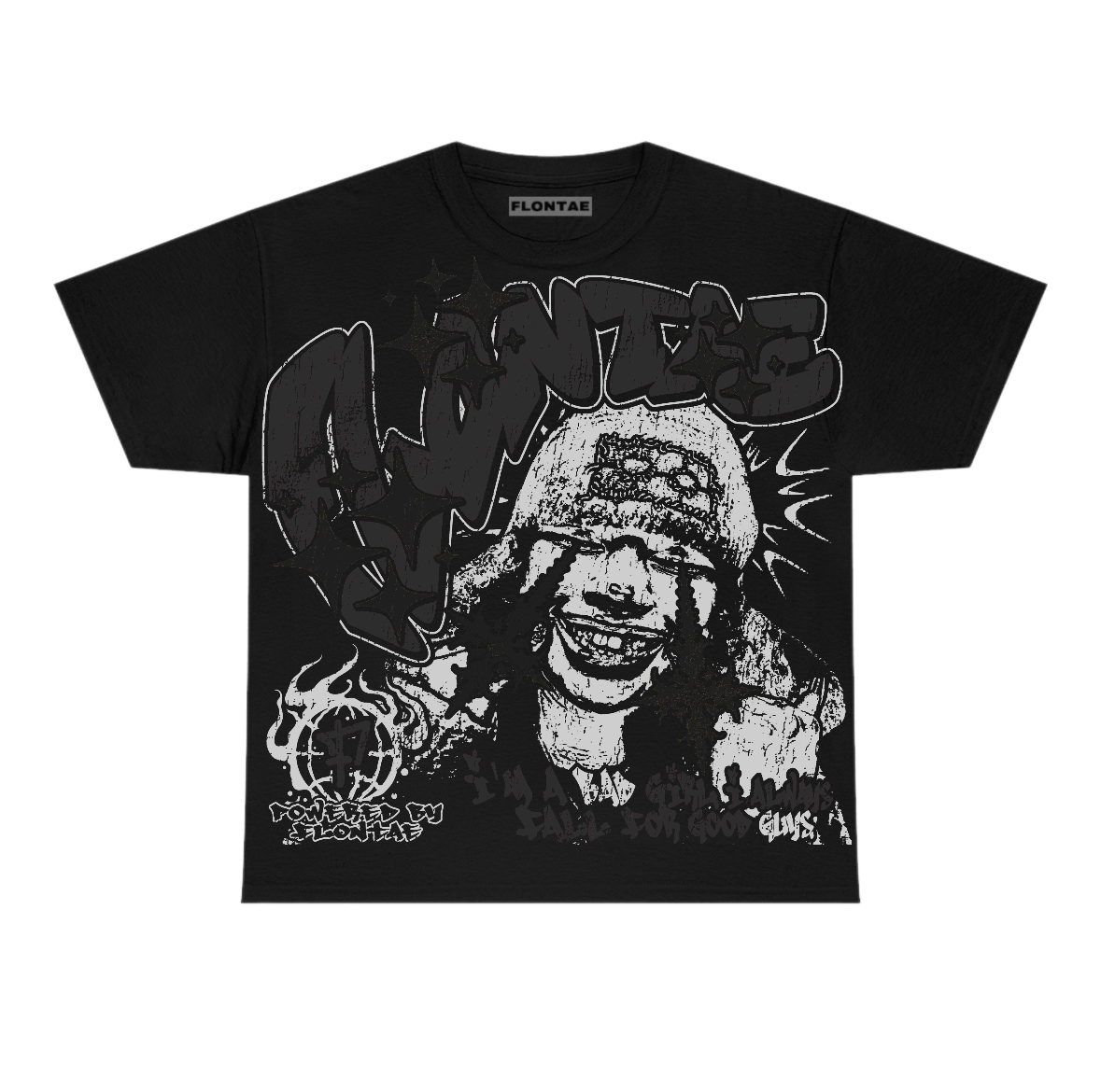 Black Cat 4s Flontae T-Shirt Changed The Thought Graphic