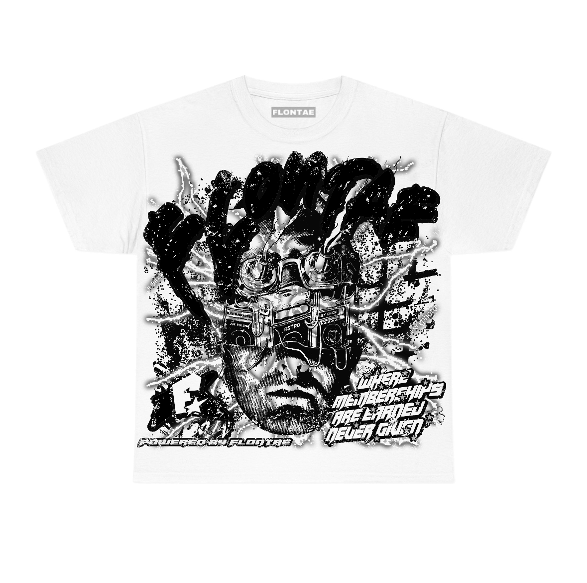 Black Cat 4s Flontae T-Shirt Whoa Graphic