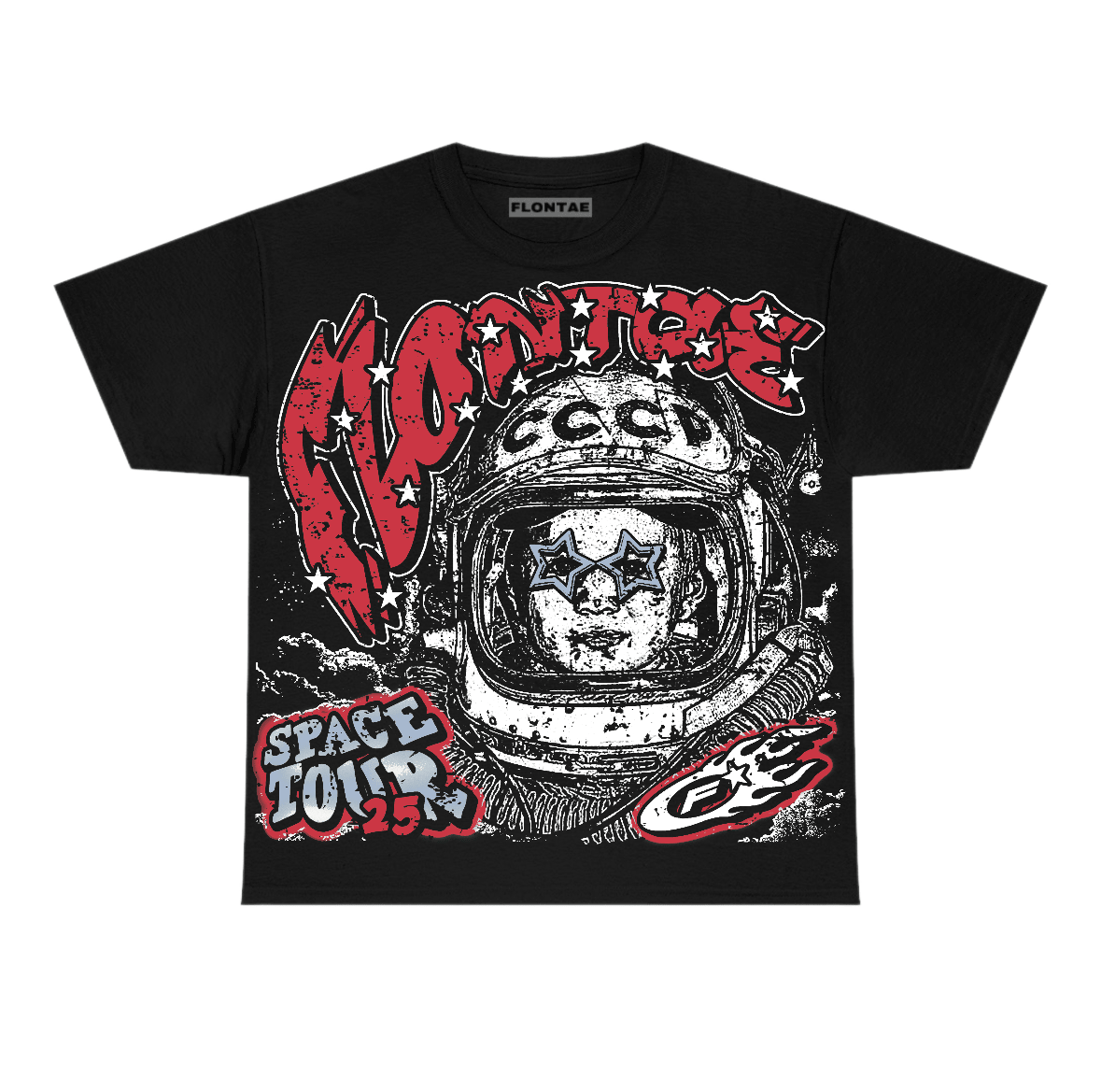 Fire Red “Black Tongue” 5s Flontae T-Shirt Get Around Graphic
