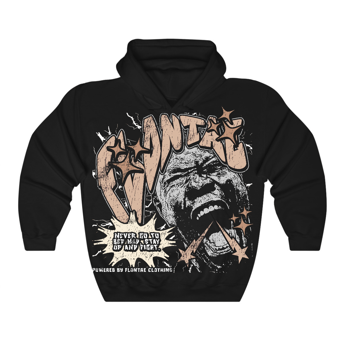 Cozy Girl 4s Flontae Hoodie Never Quit Graphic