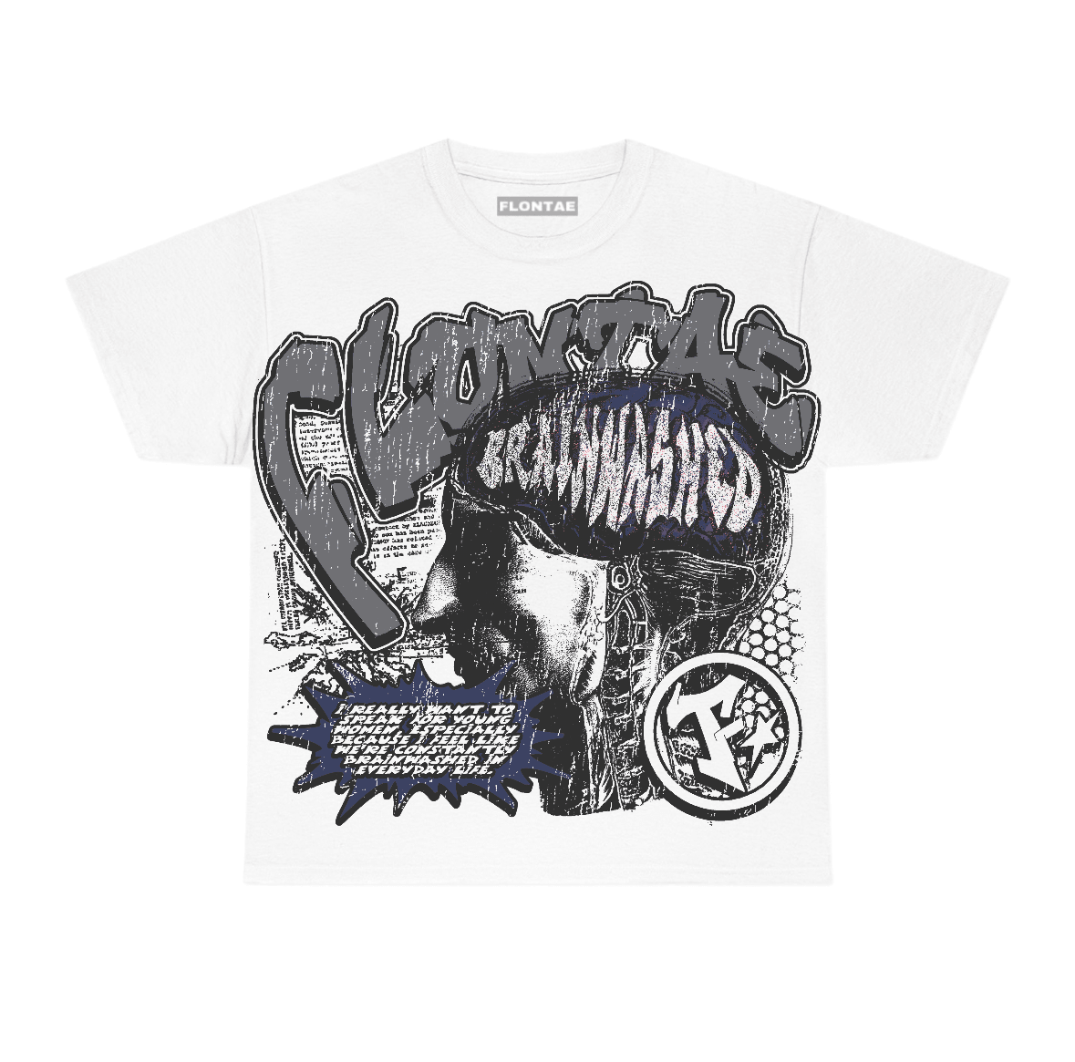 Flint Grey 9s Flontae T-Shirt Under Control Graphic