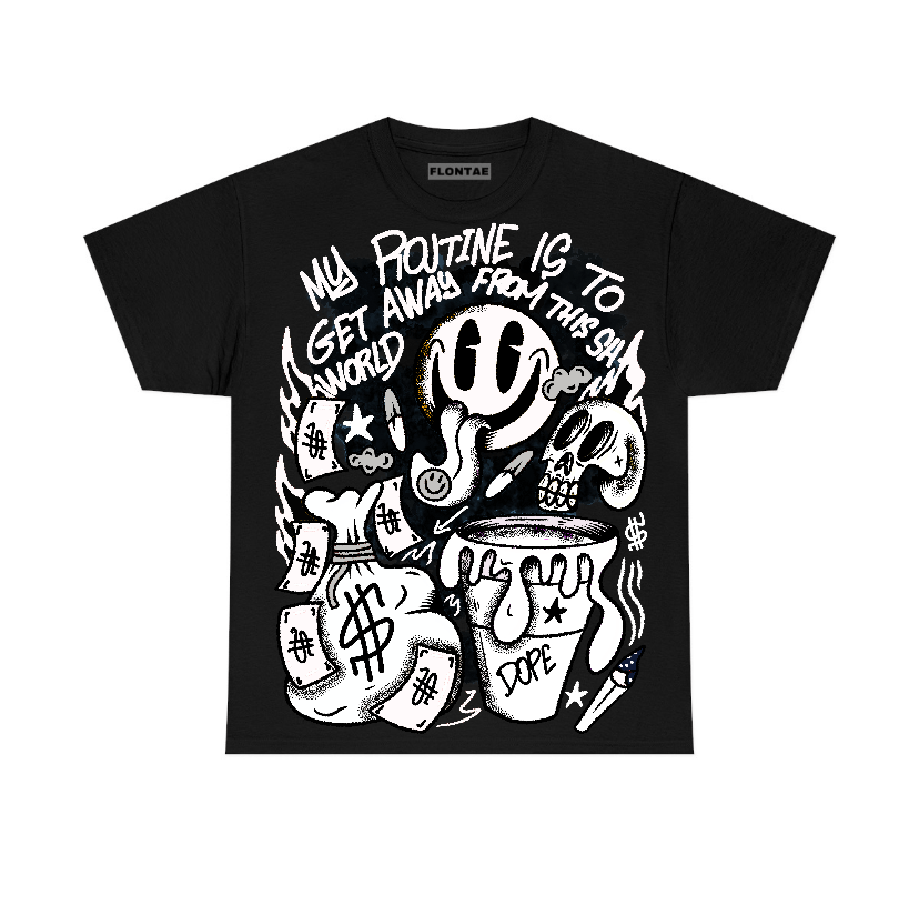 85 Metallic Black 1s Low Flontae T-Shirt Stay Out Graphic