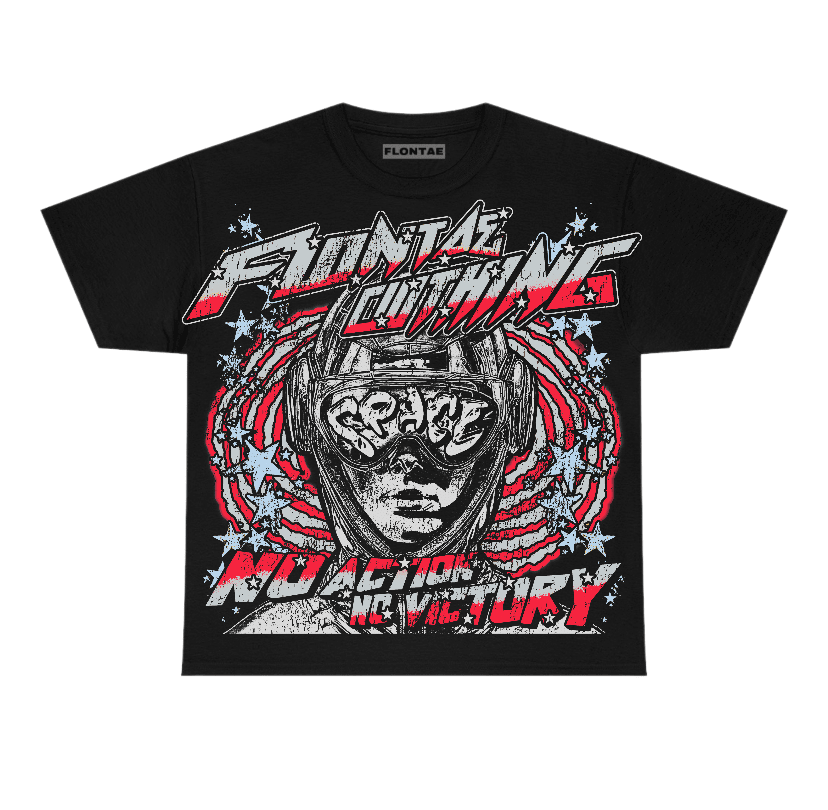 Black Metallic Reimagined 5s Flontae T-Shirt Never Quit Graphic