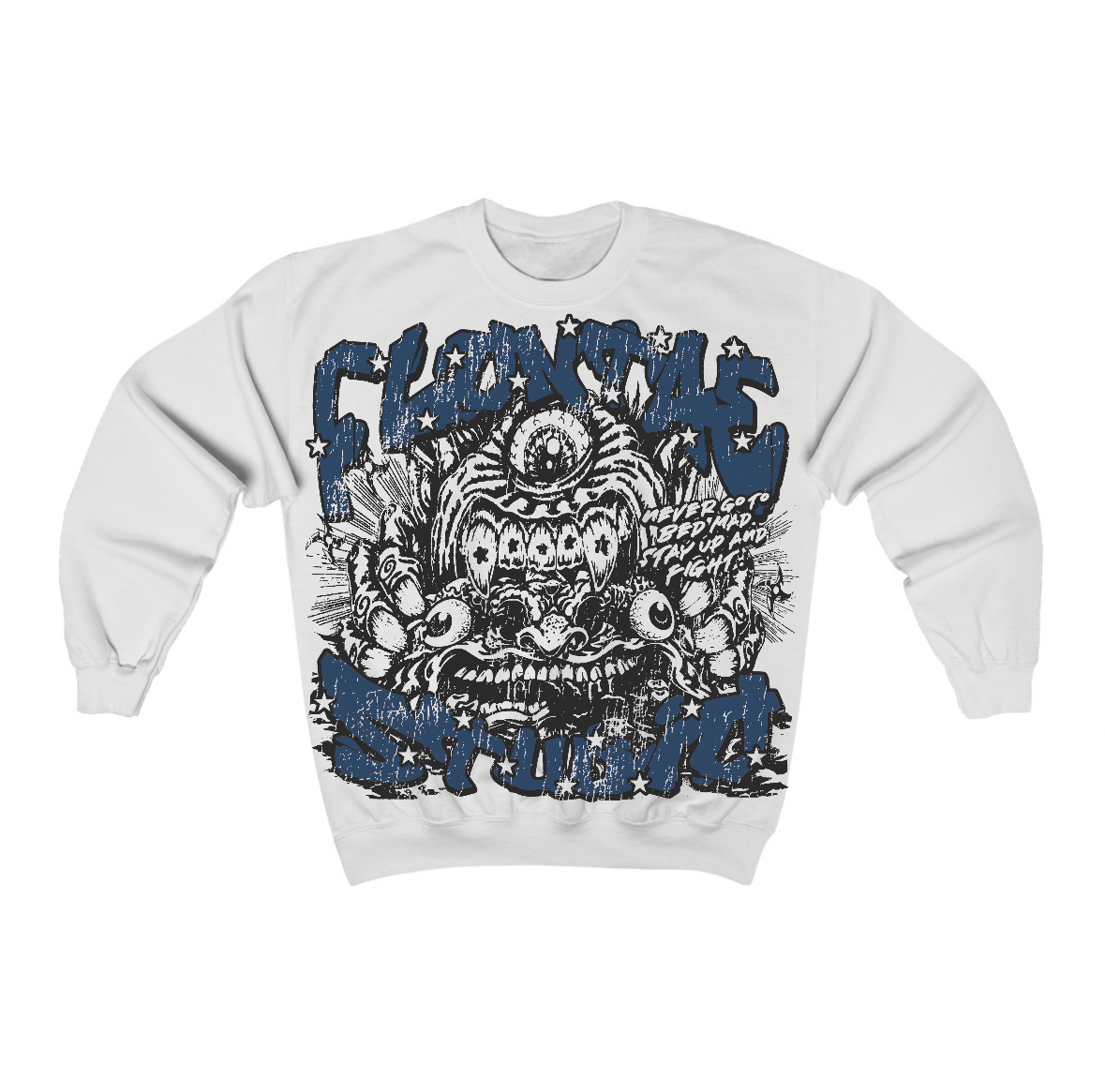 French Blue 12s Flontae Crewneck Sweatshirt Seems Fair Graphic