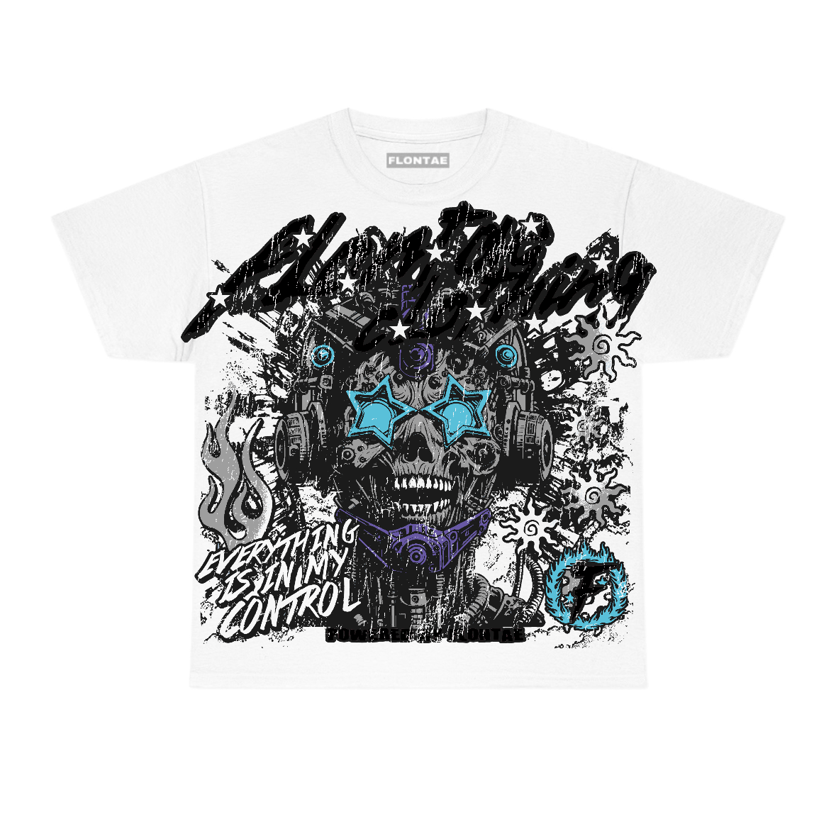 Aqua 8s Flontae T-Shirt My Control Graphic