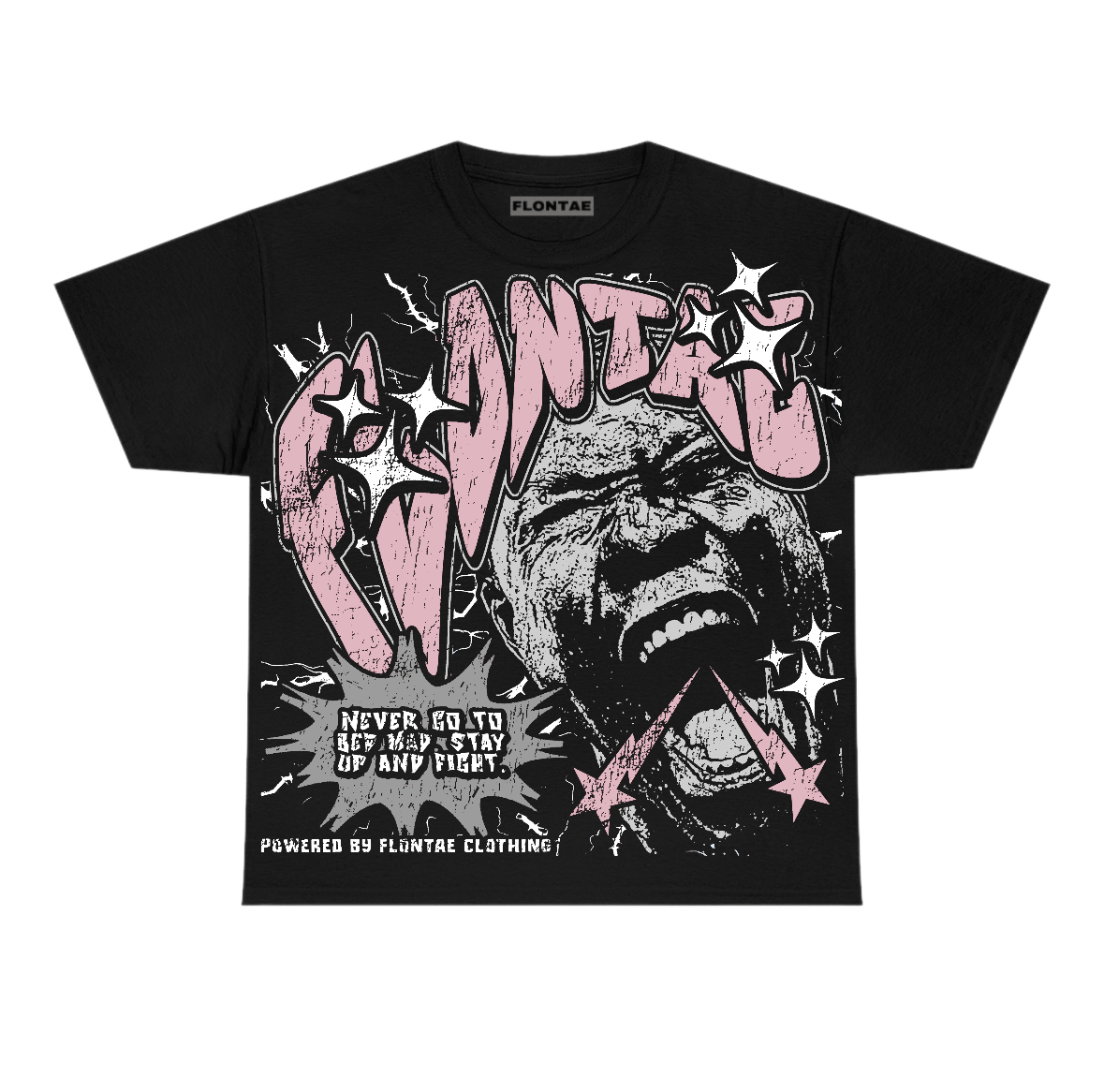 “Pink Foam” 95s Flontae T-Shirt Never Quit Graphic