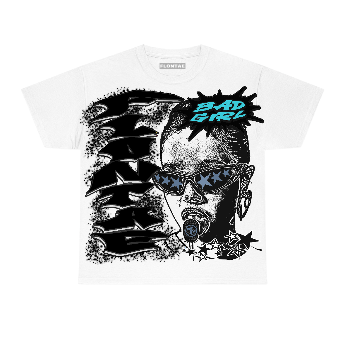 Gamma Blue 11s Flontae T-Shirt Baddie Graphic