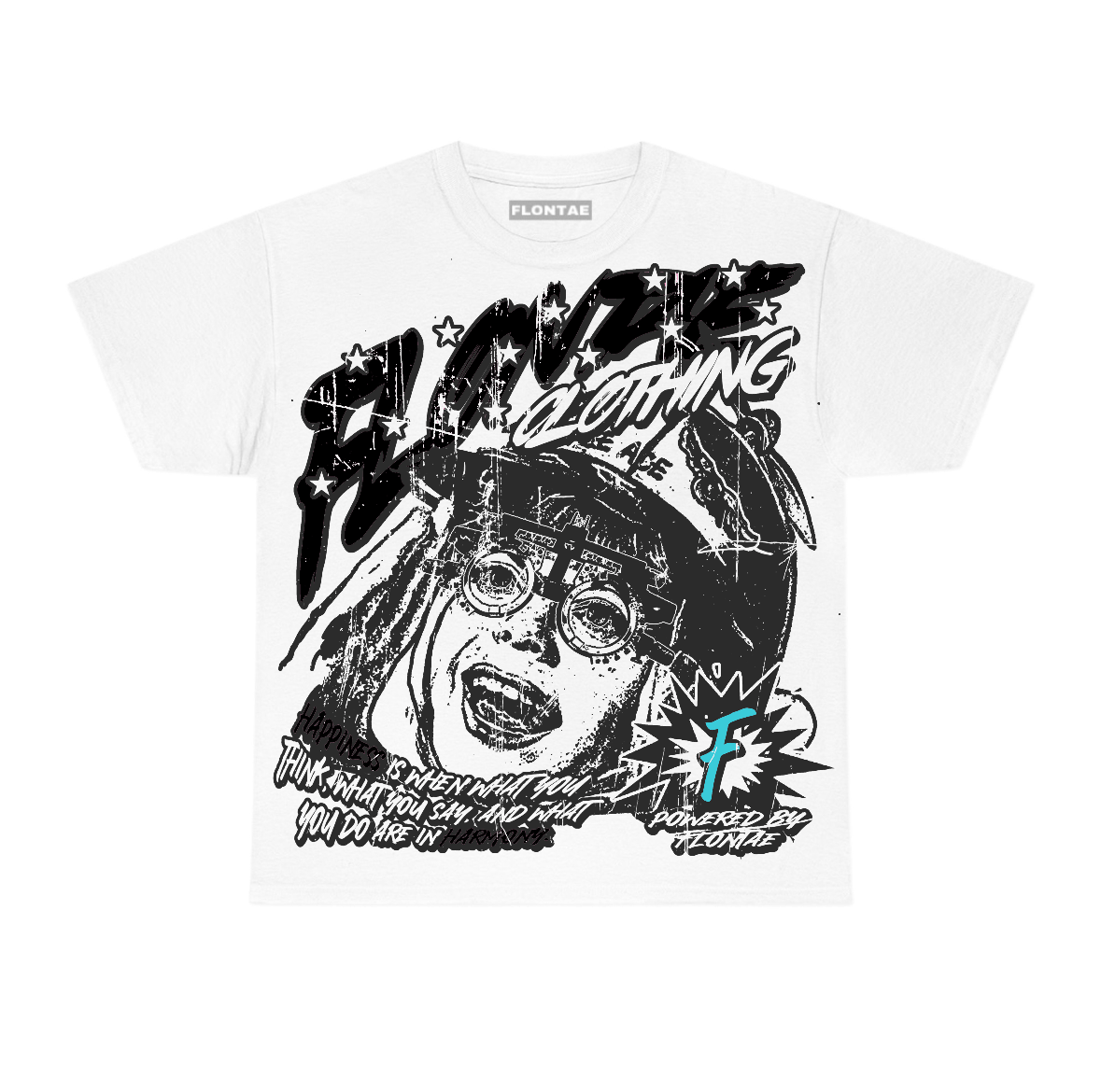 Gamma Blue 11s Flontae T-Shirt Always Smile Graphic