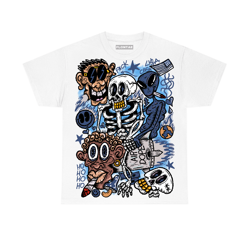 Navy 4s Flontae T-Shirt Friends Graphic