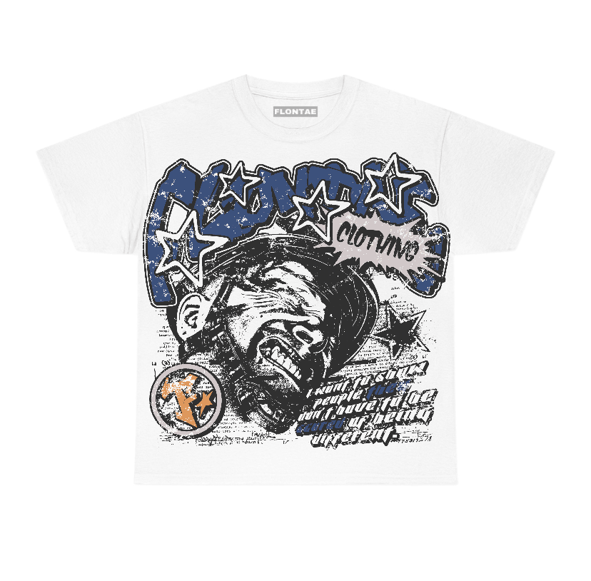 Navy 4s Flontae T-Shirt Nothing Else Graphic