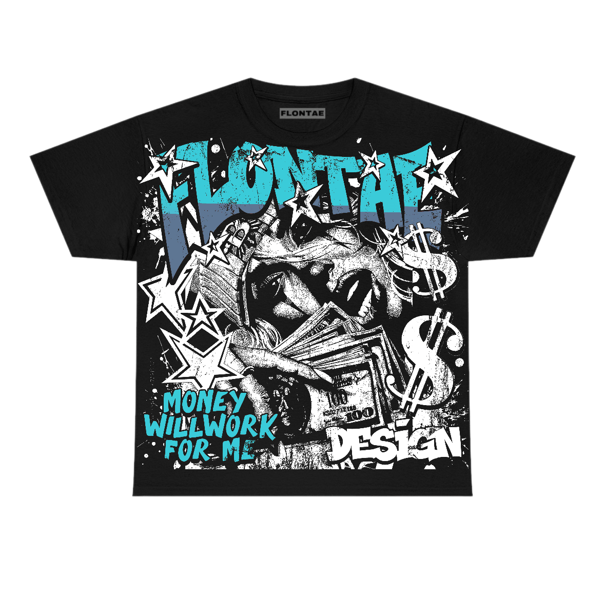 Gamma Blue 11s Flontae T-Shirt Passive Graphic
