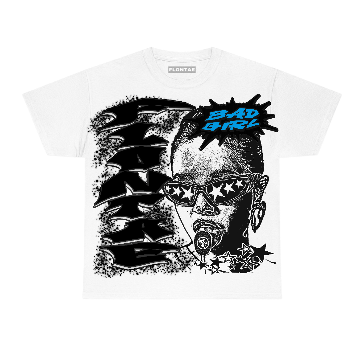 University Blue Reimagined 1s Flontae T-Shirt Baddie Graphic