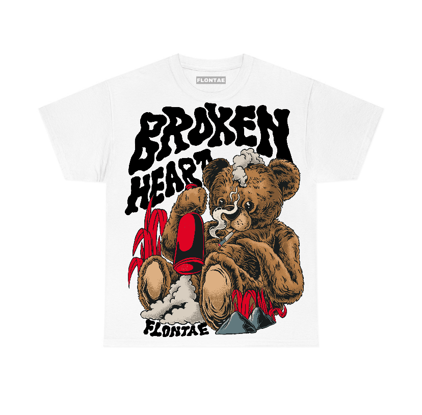 Bred 11s Low Flontae T-Shirt Broken Heart Graphic