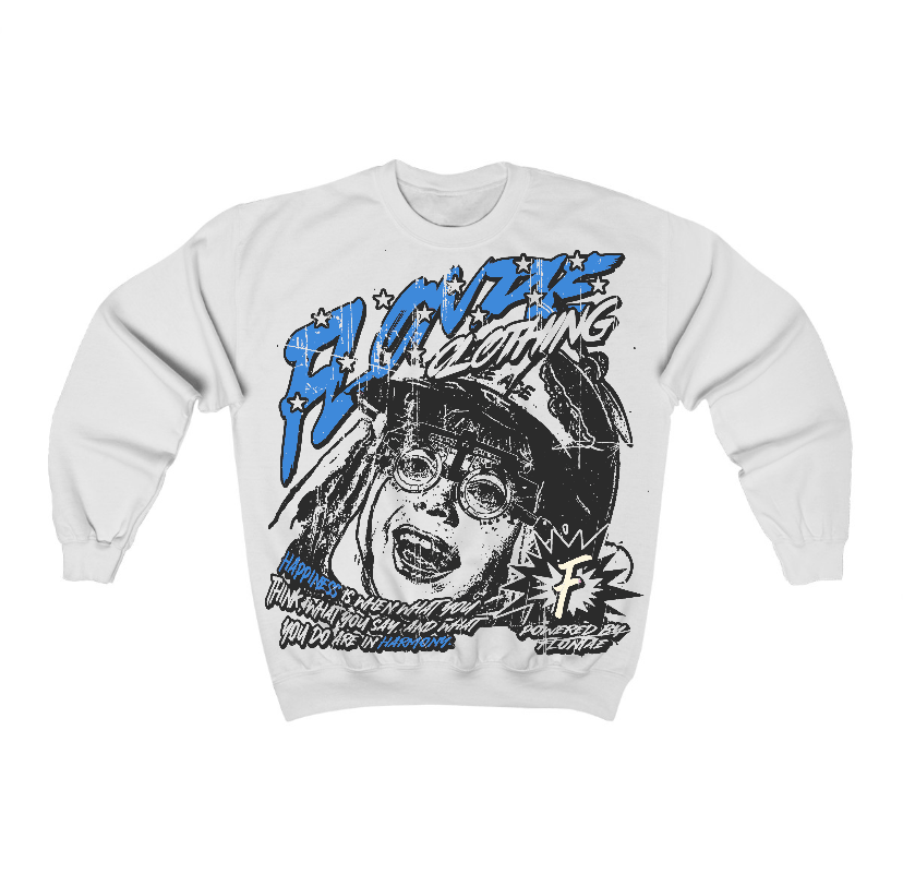 Lucky Shorts 3s Flontae Crewneck Sweatshirt Always Smile Graphic