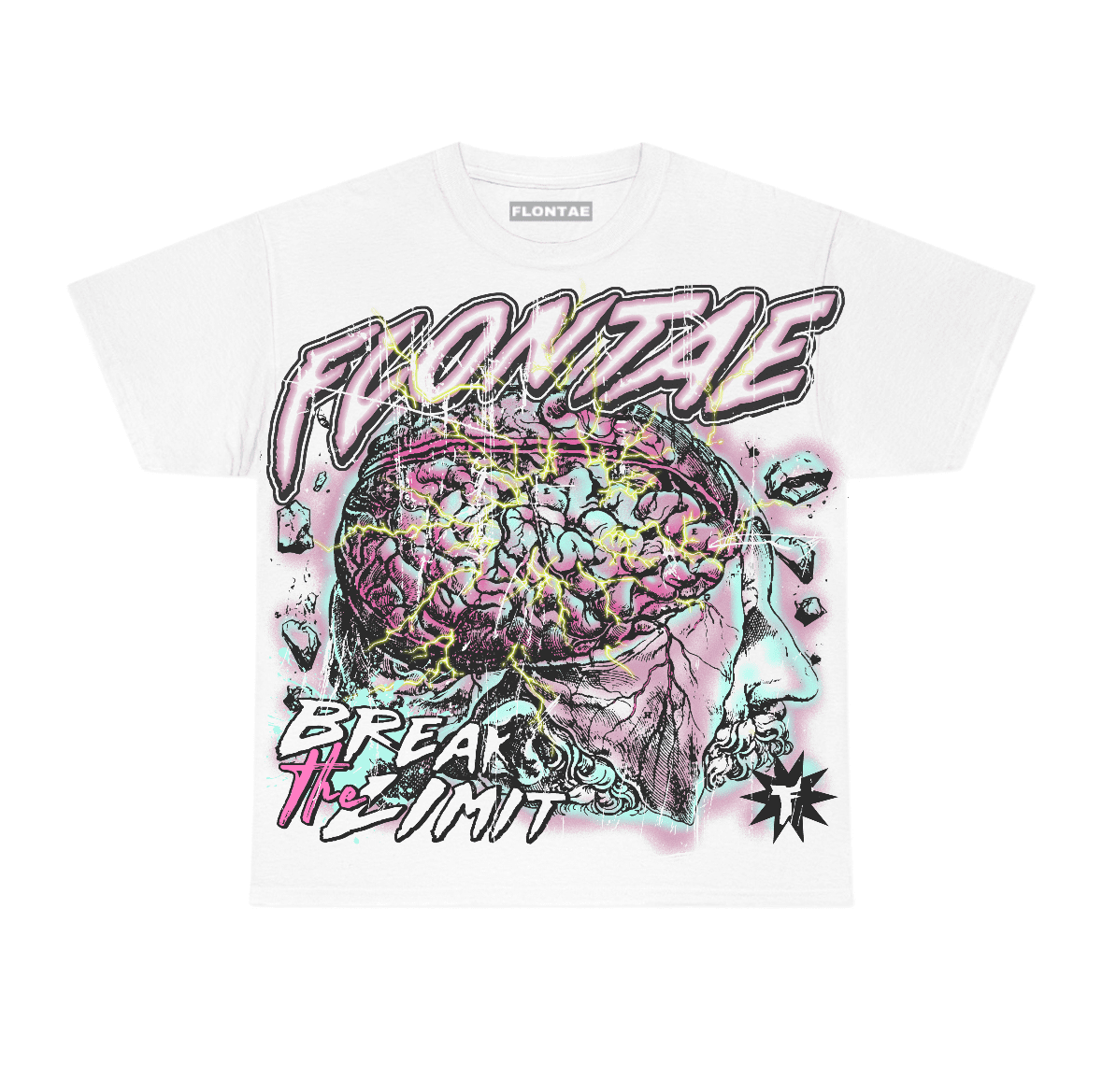 White “Over Achieve” Graphic T-Shirt – Unisex Cotton Streetwear Tee by Flontae