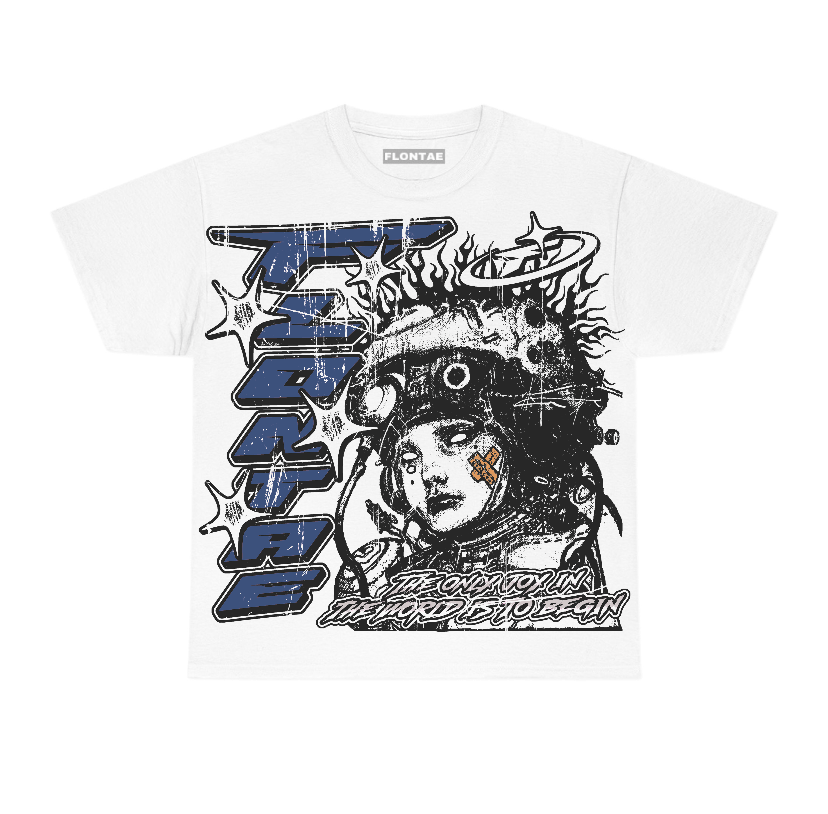 Navy 4s Flontae T-Shirt Self Aware Graphic