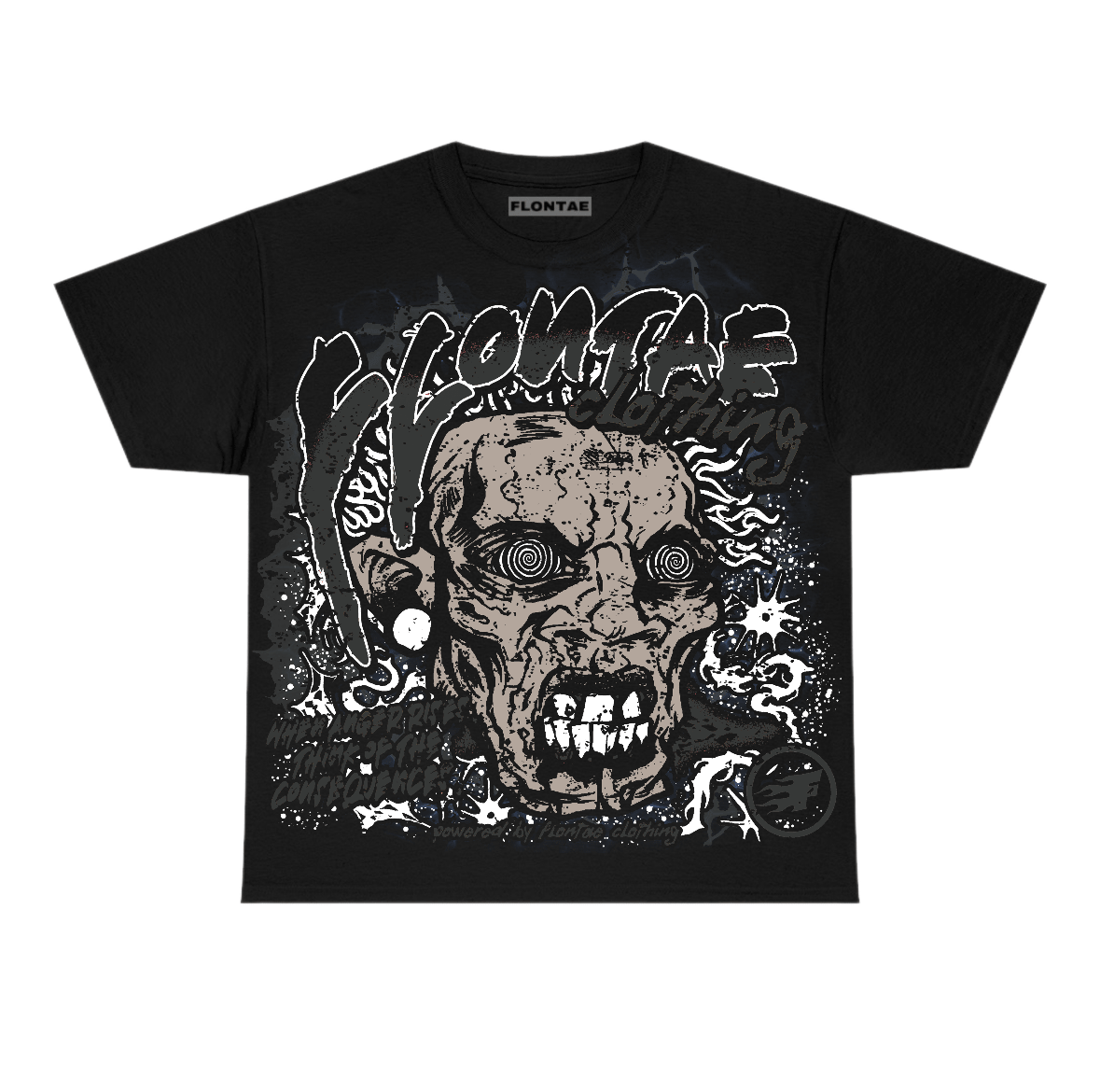 Black Cat 4s Flontae T-Shirt Consequences Graphic