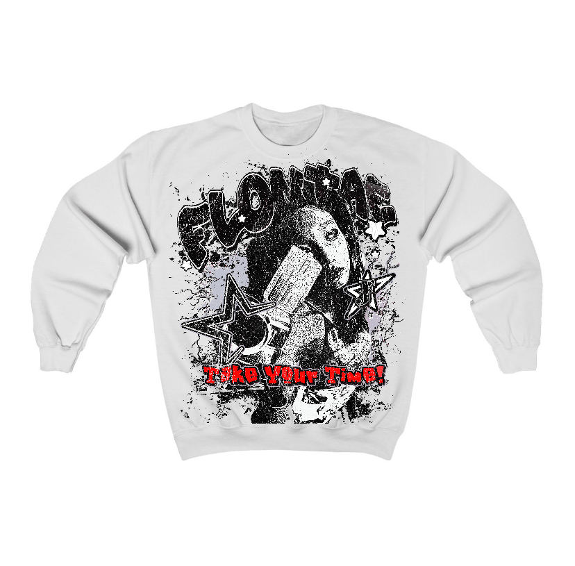 Black Cement 3s Flontae Crewneck Sweatshirt Be Patient Graphic