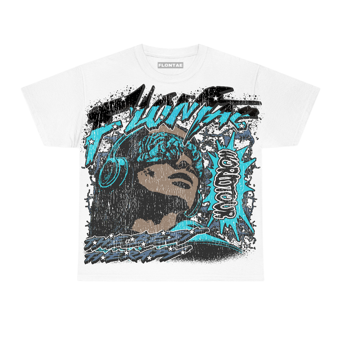Gamma Blue 11s Flontae T-Shirt Above Everyone Graphic
