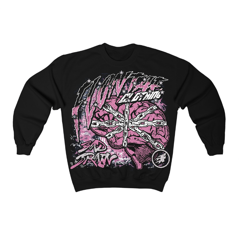Orchid 4s Flontae Crewneck Sweatshirt Bad Brain Graphic